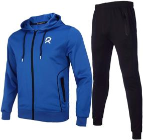 img 4 attached to Tracksuit Athletic Outfits Jogging Sweatsuits