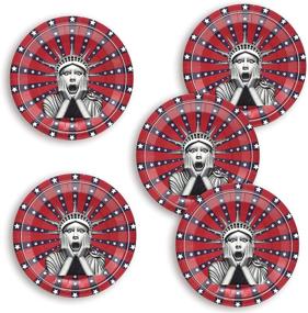 img 2 attached to Pandecor 4th of July: 50 PCS 🗽 Statue of Liberty Dessert Plates for Patriotic Party Supplies