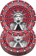 pandecor 4th of july: 50 pcs 🗽 statue of liberty dessert plates for patriotic party supplies logo