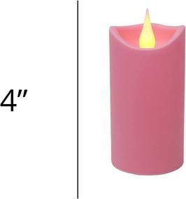 img 2 attached to 🕯️ Flameless Advent Tabletop Candles: Unscented LED Pillar Candle Set for Home Decor or Church Supplies, Pack of 4