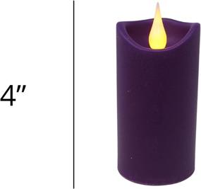 img 3 attached to 🕯️ Flameless Advent Tabletop Candles: Unscented LED Pillar Candle Set for Home Decor or Church Supplies, Pack of 4