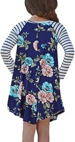 img 2 attached to 🌸 Blibea Floral Sleeve Ruffled Pockets: Trendy Girls' Clothing and Dresses for a Stylish Look