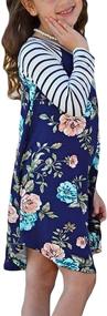 img 3 attached to 🌸 Blibea Floral Sleeve Ruffled Pockets: Trendy Girls' Clothing and Dresses for a Stylish Look