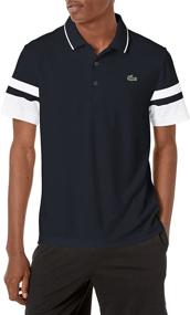 img 2 attached to Lacoste Sport Striped Sleeve Bottle Men's 👕 Shirts: Stylish Athletic Apparel for the Modern Man