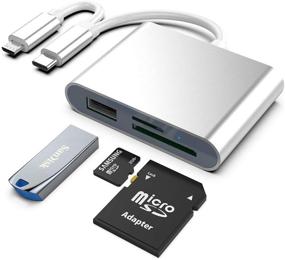 img 4 attached to 📱 Серебристый адаптер чтения карт памяти Eletrand типа C + Micro USB с двойным разъемом SD и TF - идеально подходит для смартфонов на платформе Android, камер, ноутбуков, планшетов - совместим с Windows, Mac OS, Linux