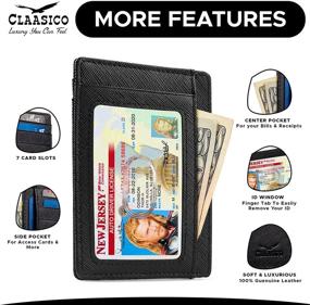 img 2 attached to Vintage Leather Minimalist Men's Wallet with Blocking Technology – Stylish Accessories for Wallets, Card Cases & Money Organizers