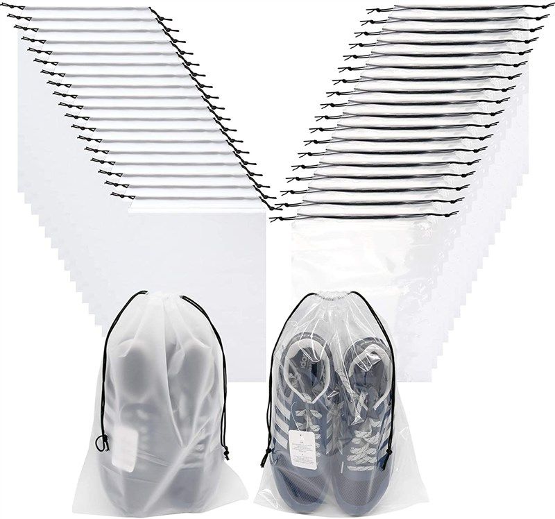translucent transparent portable organizer drawstring 로고