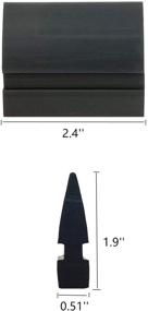 img 3 attached to 🖤 4-Pack Black CARTINTS 2-Inch Silicone Squeegee – Ideal for Glass Cleaning, Vinyl Film Bubbles Removal on Windows, Side Mirrors and Sinks