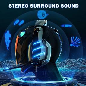 img 3 attached to 🎧 Ultimate Gaming Headset: Enjoy 7.1 Surround Sound on PS5, PS4, Xbox One, PC, Switch, and Laptop with Over-Ear Design & Noise Canceling Mic