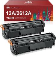 toner kingdom compatible toner cartridges for hp 12a q2612a - 2-pack black toner 🖨️ replacement for hp 1020 1012 1022 1010 1018 1022n 3050 3015 3055 3030 3052 m1319f printer logo