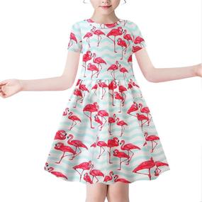 img 3 attached to YIRONGWANG Casual Sleeve Floral Printed Girls' Clothing