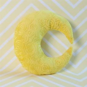 img 2 attached to 🌙 Crescent Moon Minky Plush Yellow Throw Pillow by Snuggle Stuffs