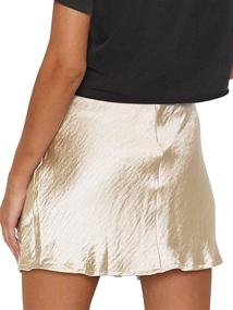 img 3 attached to 👗 LYANER Satin Zipper Medium Women's Skirt Apparel