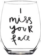 🥰 celebrimo i miss your face wine glass: best gifts for long distance relationships, military & moving away friends - boyfriend, girlfriend, sister, mom - 15oz логотип