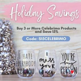 img 1 attached to 🥰 Celebrimo I Miss Your Face Wine Glass: Best Gifts for Long Distance Relationships, Military & Moving Away Friends - Boyfriend, Girlfriend, Sister, Mom - 15oz