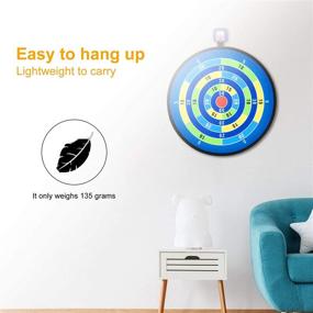 img 2 attached to Kid Dart Games: Safe Indoor & Outdoor Dart Board Gift with Sticky Balls – Fun Activity for Boys and Girls, 14 Inches