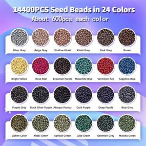 img 3 attached to Glass Seed Beads 14400Pcs For Jewelry Making 2Mm 12/0 Small Beads Waist Beads Pony Beads For DIY Bracelet Necklaces Crafting Jewelry Making Supplies(600Pcs Per Color