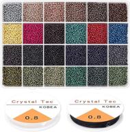 glass seed beads 14400pcs for jewelry making 2mm 12/0 small beads waist beads pony beads for diy bracelet necklaces crafting jewelry making supplies(600pcs per color logo