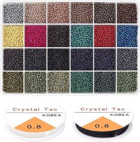 img 4 attached to Glass Seed Beads 14400Pcs For Jewelry Making 2Mm 12/0 Small Beads Waist Beads Pony Beads For DIY Bracelet Necklaces Crafting Jewelry Making Supplies(600Pcs Per Color