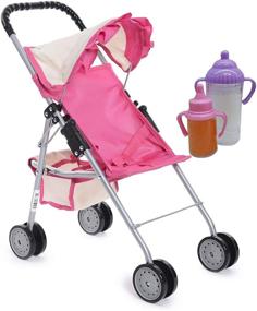 img 4 attached to Off White Basket Dolls & Accessories: Exquisite Buggy Stroller