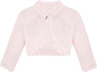 👧 lilax little girls' knit long sleeve button closure bolero cardigan shrug: stylish and comfortable outerwear for girls logo