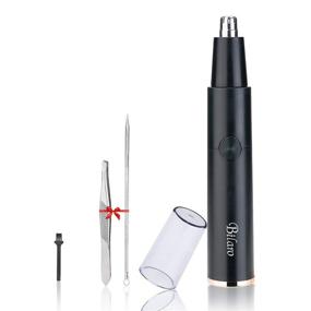 img 4 attached to 🪒 2021 Professional Nose and Ear Hair Trimmer - Painless Hair Removal Clipper for Men and Women - Electric Dual-Edge Stainless Steel Blades - Mute Motor Facial Trimmer - Easy to Clean