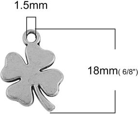 img 2 attached to Clover Charm Pendants Antique Silver