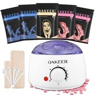 🔥 oakeer wax warmer body hair removal kit for painless body waxing at home - perfect for werewolf owners, 24 accessories included logo