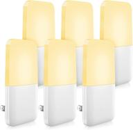 🔌 maz-tek plug in night light, warm white led nightlights with intelligent dusk to dawn sensor for kids, nursery, perfect for bedroom, bathroom, hallway, stairs, kitchen, pack of 6 логотип