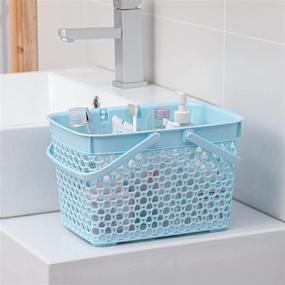 img 2 attached to Convenient Portable Shower Caddy Tote for Bathroom & Kitchen Organization - Blue