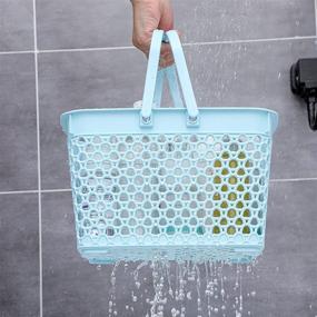 img 1 attached to Convenient Portable Shower Caddy Tote for Bathroom & Kitchen Organization - Blue
