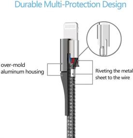 img 2 attached to Apple MFi Certified Lightning Cable - Amaitree 4FT Nylon Braided iPhone Charger Cord for Fast Charging/Sync, 3A Lightning USB Cord Compatible with iPhone 5/5S/6/6 Plus/6S/7/8/X/XR/11/iPad/iPod - Black