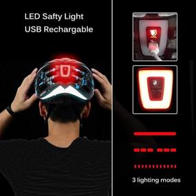 img 1 attached to KINGLEAD Kl-099: Mountain Bike Helmet with USB Charging Rear Light, Detachable Magnetic Goggles, and Portable Bag - Adjustable Helmet for Men and Women