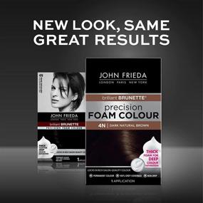 img 3 attached to 🔴 John Frieda Precision Foam Color, 4N in Dark Natural Brown, Full Coverage Hair Color Kit for Deep Color Saturation with Thick Foam