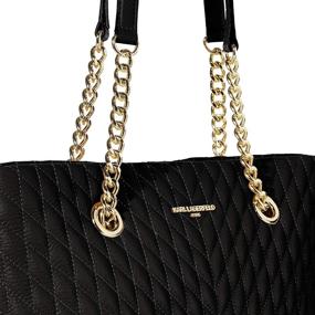 img 2 attached to 👜 Karl Lagerfeld Paris Karolina Chain: Chic Women's Handbags & Wallets in Style