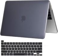 🖥️ halnziye macbook pro 16 inch 2019 case - ultra thin hard shell cover with keyboard cover for new macbook pro 16 inch (touch bar and touch id) - 2019 release (black) logo