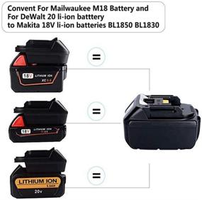 img 3 attached to 🔌 Адаптер для батарей DM18M: преобразует батареи Milwaukee 18V и Dewalt 20V в батареи Makita 18V