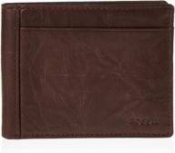 fossil mens flip bifold wallet logo