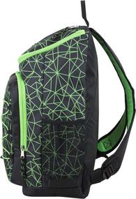 img 2 attached to 🎒 Fuel Wide Mouth Sports Backpack, Black/Lime Green with Bungee, Inner Tech Pocket, and Sizzle/Shattered Geo Print