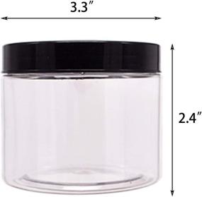 img 3 attached to 24-Pack 8 oz Clear Round Plastic Jars with Lids - BPA Free PET Containers for Cosmetics, Cream, Bathroom, Kitchen, Gifts & Travel - Includes Spatula, Pen & Labels - Convenient Storage for Plastic Slime by ZMYBCPACK