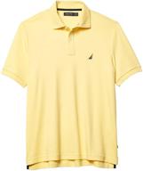 🌞 nautica short sleeve interlock yellow: stylish comfort for a vibrant summer look logo