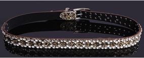 img 1 attached to Rhinestone Jeweled Studded AMI VEIL Women's Accessories and Belts