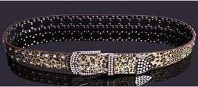 img 2 attached to Rhinestone Jeweled Studded AMI VEIL Women's Accessories and Belts