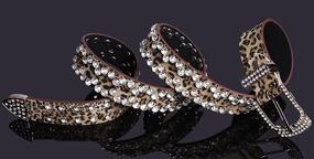 img 3 attached to Rhinestone Jeweled Studded AMI VEIL Women's Accessories and Belts