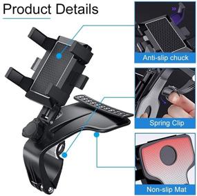 img 4 attached to 📱 Convenient Car Mount Phone Holder for Dashboard: Csk Phone Stand for Car - Compatible with iPhone, Samsung Galaxy, and More!