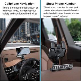 img 1 attached to 📱 Convenient Car Mount Phone Holder for Dashboard: Csk Phone Stand for Car - Compatible with iPhone, Samsung Galaxy, and More!