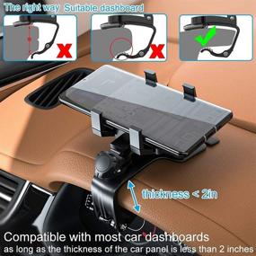 img 2 attached to 📱 Convenient Car Mount Phone Holder for Dashboard: Csk Phone Stand for Car - Compatible with iPhone, Samsung Galaxy, and More!