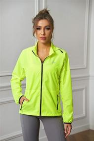 img 2 attached to 🧥 Women's Packable Windbreaker Jacket: Convertible Cycling Running Jacket | Lightweight, Windproof & Water-Resistant