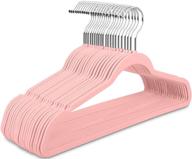 50pcs premium thin plastic hangers in blush pink - slimline design with silver hooks for heavy duty use - huggable suit non-velvet hangers for space saving in closet - non-flocked clothes hangers for better organization логотип