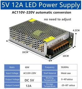 img 2 attached to PHEVOS 5V 12A 60W Universal Switching Power Supply for Raspberry 🔌 Pi Models, CCTV, Radio Project, WS2812B, WS2811, WS2801 LED Strips, Pixel Lights